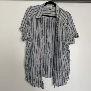 Women’s Pinstripe Button Down Top